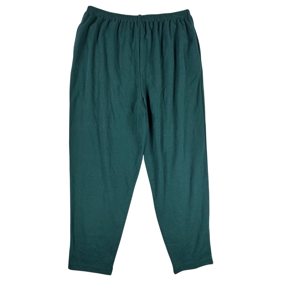 Coldwater Creek Womens XL Green Knit Elastic Waist Pull On Pants H11370N